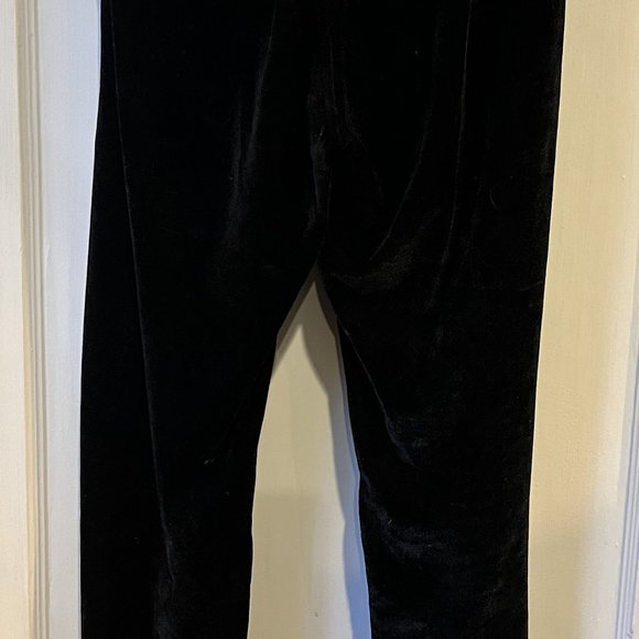 Black Leggings Size L Charming Charlie Velour - Picture 2 of 3
